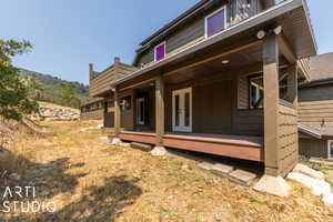 View of front of house with covered porch