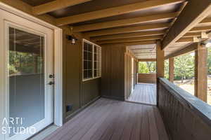 View of wooden terrace