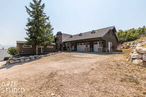 Front of property featuring a garage