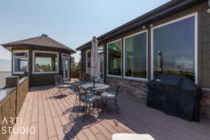 Deck with grilling area