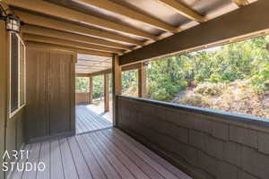 View of wooden terrace