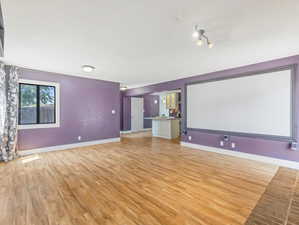 Family room opens to kitchen