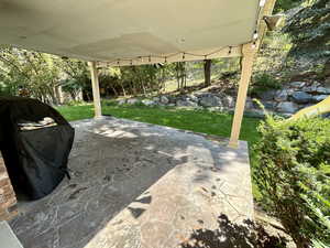 View of patio / terrace with area for grilling