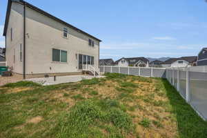 Backyard with gas plumbed patio