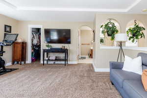 View of carpeted living room