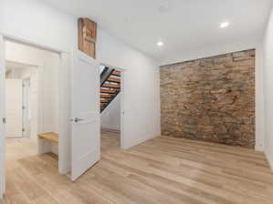 Unfurnished room featuring light hardwood / wood-style flooring