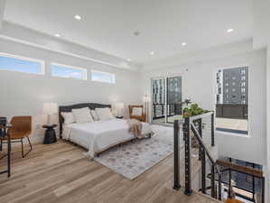 Bedroom featuring light hardwood / wood-style flooring