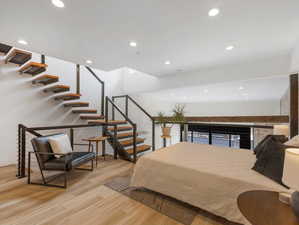 Bedroom featuring light hardwood / wood-style floors