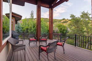 View of wooden terrace