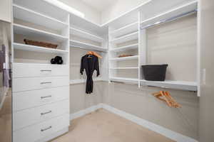 View of walk in closet