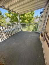 View of patio / terrace featuring a balcony