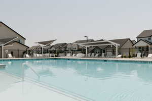 View of pool with a patio