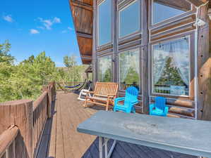 View of wooden terrace