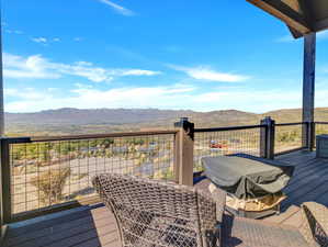 Deck with a mountain view