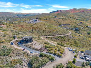 Bird's eye view featuring a mountain view