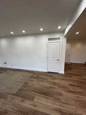 Unfurnished room with wood-type flooring