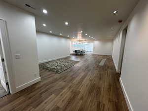 Unfurnished living room with wood-type flooring