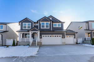 View of front facade with a garage