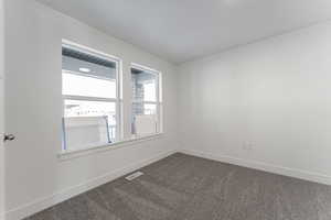 View of carpeted spare room