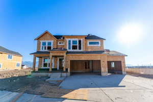 View of front facade featuring a mountain view