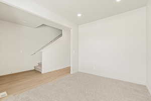 Interior space featuring hardwood / wood-style floors