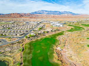 Bird's eye view featuring a mountain view