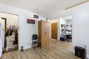 Interior space featuring light hardwood / wood-style floors