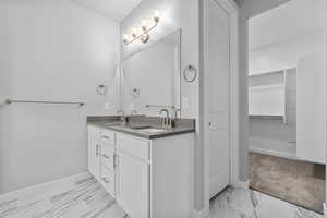 Bathroom featuring vanity