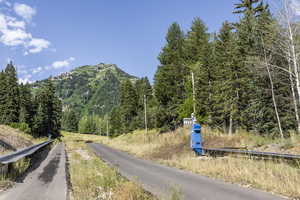 View of road with a mountain view