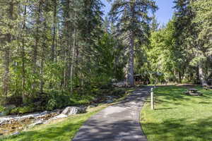 View of property's community featuring a yard