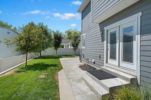 View of yard featuring a patio