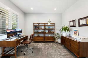 View of carpeted office space