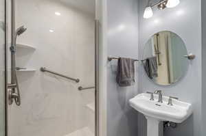 Walk-in Shower with Built-in Seat