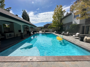 View of pool with a patio area