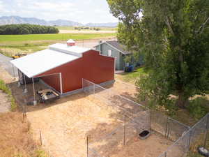 View of outdoor structure with a mountain view