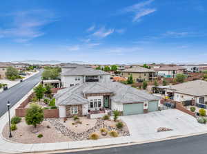 View of front of home featuring a garage