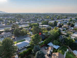 View of aerial view at dusk