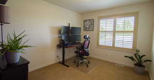 Bedroom used as an office