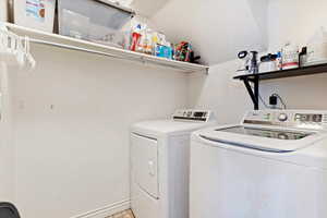 Laundry room with independent washer and dryer