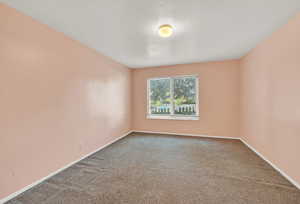 Spare room featuring carpet flooring