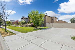 Exterior space featuring a yard