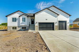 View of front facade with a garage