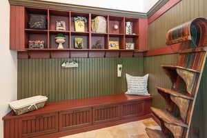 Mudroom featuring tile patterned floors