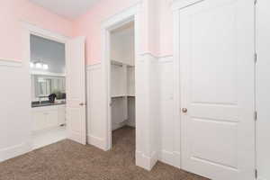 Kids Bedroom leading into the "jack and jill" bathroom