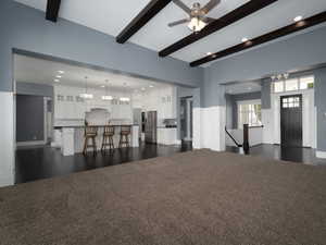 Open Family Room & Kitchen