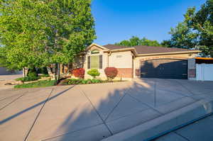 View of front facade with a garage