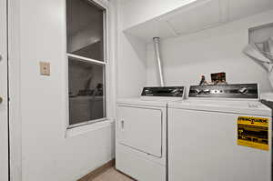 Communal Laundry area with independent washer and dryer