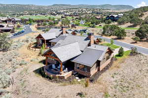 Bird's eye view featuring a mountain view