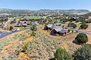 Bird's eye view featuring a mountain view