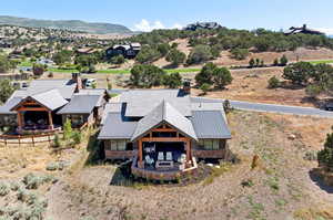 Bird's eye view featuring a mountain view